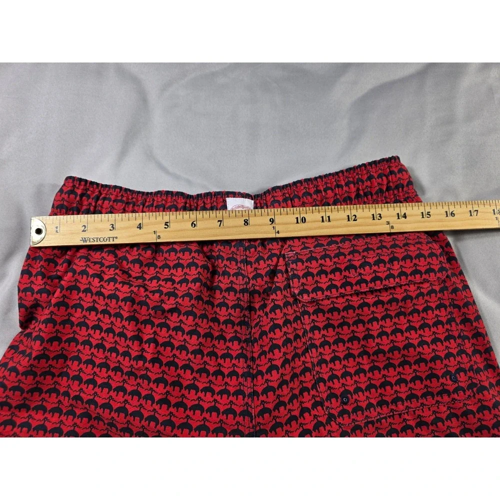 Brooks Brothers Swim Trunks Men Small All Over Print Logo Mesh Lined 5